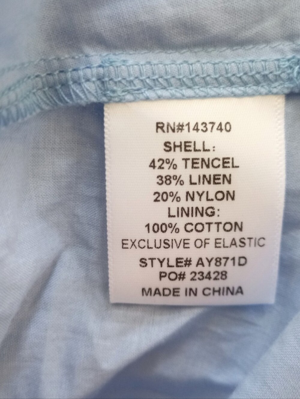 Hyacinth House Cindy powder blue A-line midi shirt dress *missing belt - Picture 9 of 9